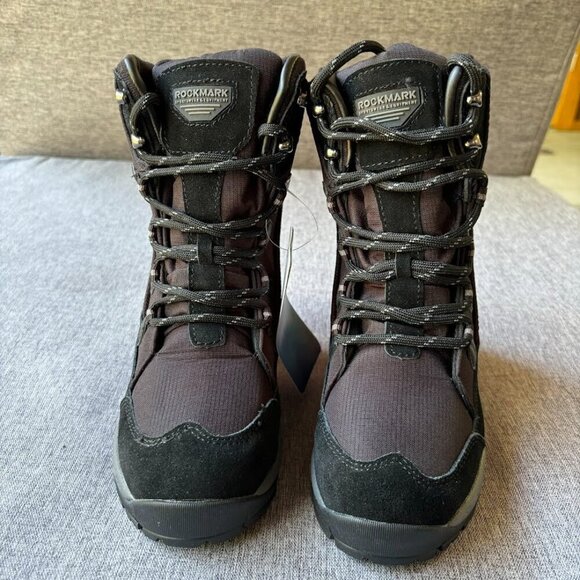 ROCKMARK Kids Waterproof Snow Boots Mid Calf Warm Winter Outdoor Footwear - Picture 2 of 5